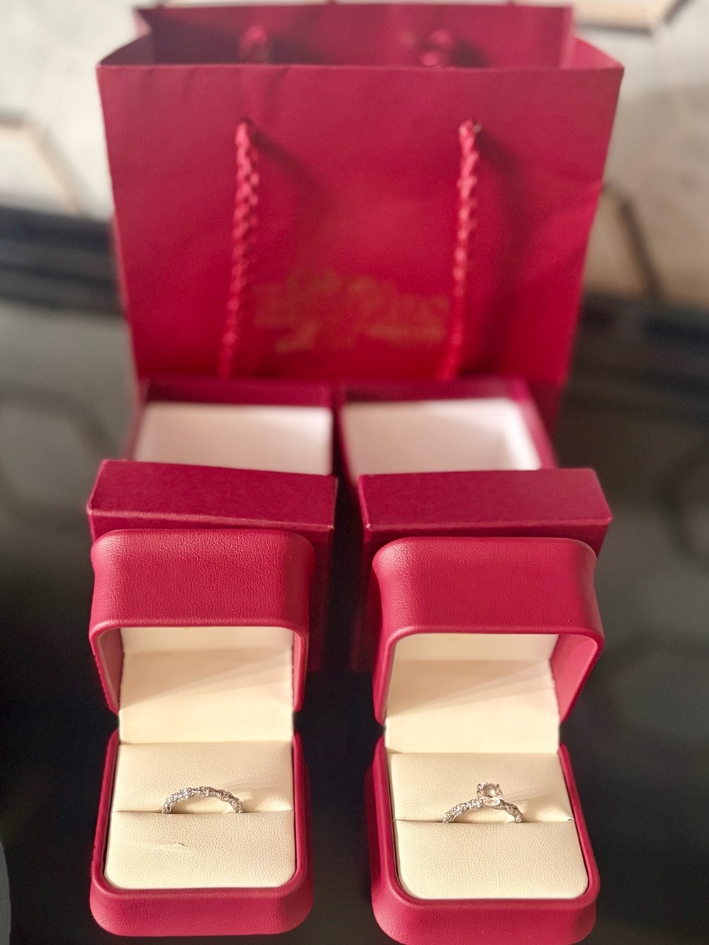 Tacori Engagement and Wedding Ring Set